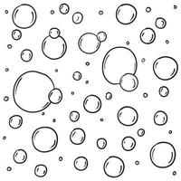 vecteur isolé griffonnage savon bulle dessin animé, main tiré style
