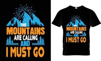 illustration de montagne, aventure en plein air. graphique vectoriel pour t-shirt et autres utilisations.