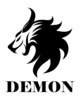vecteur de logo noir d & # 39; un démon eps 10