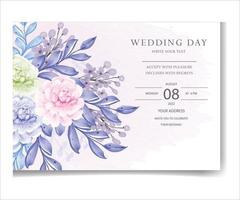 aquarelle floral mariage invitation vecteur