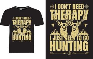 conception de t-shirt de chasse vecteur