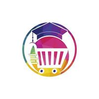 modèle de logo vectoriel de boutique étudiante. adapté à l'éducation.