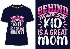 conception de t-shirt typographie maman vecteur