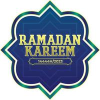Ramadan kareem vecteur élément bleu