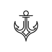 ancre logo icône bateau navire Marin marine vecteur