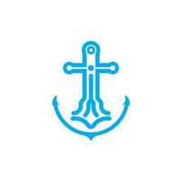 ancre logo icône bateau navire Marin marine vecteur