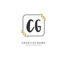 cg initiale lettre écriture et Signature logo. une concept écriture initiale logo avec modèle élément. vecteur