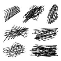 style de croquis de doodle de stylo fragmentaire et illustration dessinée à la main de gribouillis pour la conception de concept. vecteur