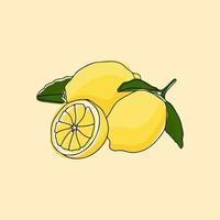 abstrait un ligne citrons illustration vecteur