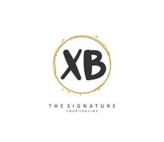 X b xb initiale lettre écriture et Signature logo. une concept écriture initiale logo avec modèle élément. vecteur