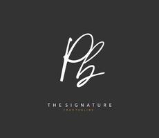 p b pb initiale lettre écriture et Signature logo. une concept écriture initiale logo avec modèle élément. vecteur