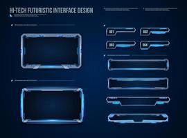 technologie futuriste cadres interface conception d'éléments hud pour les jeux d'interface utilisateur. Web et application. interface utilisateur futuriste. modèle de conception de vecteur