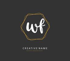 wf initiale lettre écriture et Signature logo. une concept écriture initiale logo avec modèle élément. vecteur