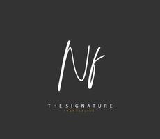 nf initiale lettre écriture et Signature logo. une concept écriture initiale logo avec modèle élément. vecteur