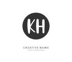 k h kh initiale lettre écriture et Signature logo. une concept écriture initiale logo avec modèle élément. vecteur