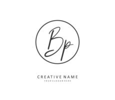 pb initiale lettre écriture et Signature logo. une concept écriture initiale logo avec modèle élément. vecteur