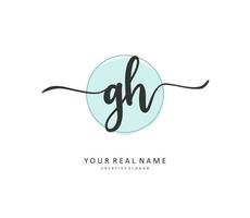 g h gh initiale lettre écriture et Signature logo. une concept écriture initiale logo avec modèle élément. vecteur