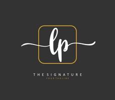 lp initiale lettre écriture et Signature logo. une concept écriture initiale logo avec modèle élément. vecteur