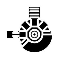 cuivre fonderie jeter anodes glyphe icône vecteur illustration