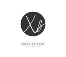 X s xs initiale lettre écriture et Signature logo. une concept écriture initiale logo avec modèle élément. vecteur