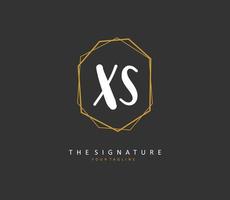 X s xs initiale lettre écriture et Signature logo. une concept écriture initiale logo avec modèle élément. vecteur