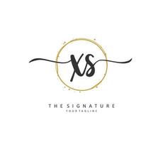 X s xs initiale lettre écriture et Signature logo. une concept écriture initiale logo avec modèle élément. vecteur