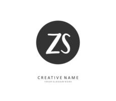 z s zs initiale lettre écriture et Signature logo. une concept écriture initiale logo avec modèle élément. vecteur