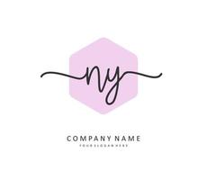 New York initiale lettre écriture et Signature logo. une concept écriture initiale logo avec modèle élément. vecteur