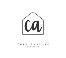 c une Californie initiale lettre écriture et Signature logo. une concept écriture initiale logo avec modèle élément. vecteur