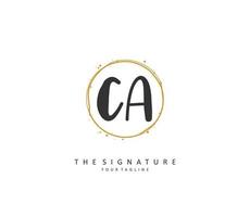 c une Californie initiale lettre écriture et Signature logo. une concept écriture initiale logo avec modèle élément. vecteur