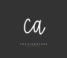 c une Californie initiale lettre écriture et Signature logo. une concept écriture initiale logo avec modèle élément. vecteur