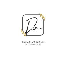 da initiale lettre écriture et Signature logo. une concept écriture initiale logo avec modèle élément. vecteur