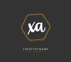 xa initiale lettre écriture et Signature logo. une concept écriture initiale logo avec modèle élément. vecteur