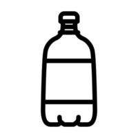 un soda Plastique bouteille ligne icône vecteur illustration