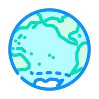 pacifique océan carte Couleur icône vecteur illustration