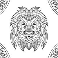 Livre à colorier Lion Animal vecteur
