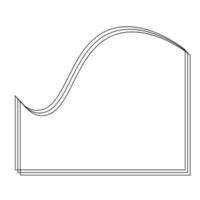 vecteur monoline vague abstrait forme