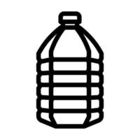 l'eau Plastique bouteille ligne icône vecteur illustration