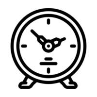 l'horloge vivant pièce ligne icône vecteur illustration