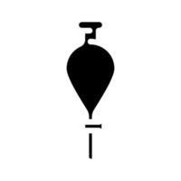 séparatoire entonnoir chimique verrerie laboratoire glyphe icône vecteur illustration