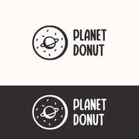 élégant Facile Donut logo modèle vecteur