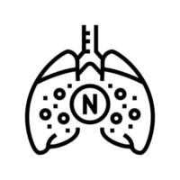 cancer nicotine ligne icône vecteur illustration