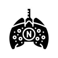 cancer nicotine glyphe icône vecteur illustration