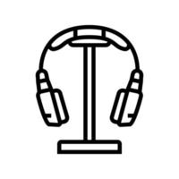 casque de musique supporter Accueil Bureau ligne icône vecteur illustration