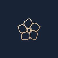 luxe et moderne jasmin fleur logo conception vecteur