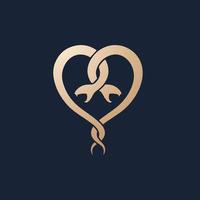 luxe et moderne serpents logo vecteur