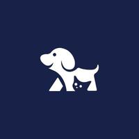 chat et chien logo vecteur logo