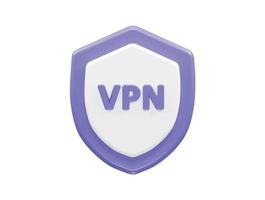 vpn vecteur icône 3d le rendu illustration