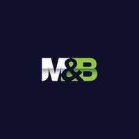 m et b lettre logo vecteur