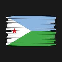 vecteur de brosse drapeau djibouti